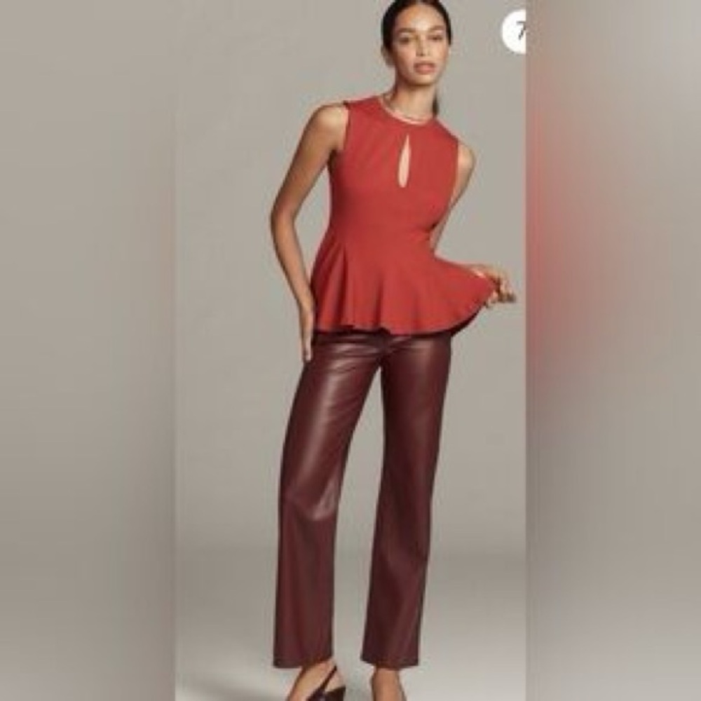 Anthropolgie Maeve Night Watch Peplum Top NWT - Picture 2 of 7